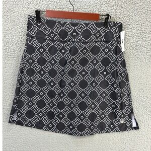 Moteepi Geometric Printed Tennis Golf Skort Skirt Womens XL Black Activewear Gym